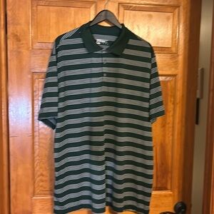 NIKE-GOLF Dri-Fit Tour Performance Green/White Stripe 3XL-EUC